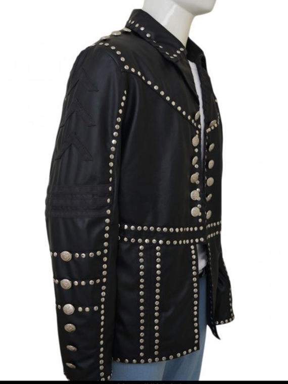 Superstar The Miz Black Leather Jacket - Image 4