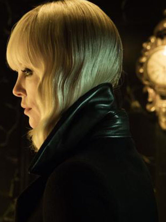 Charlize Theron Black Coat Atomic Blonde Movie