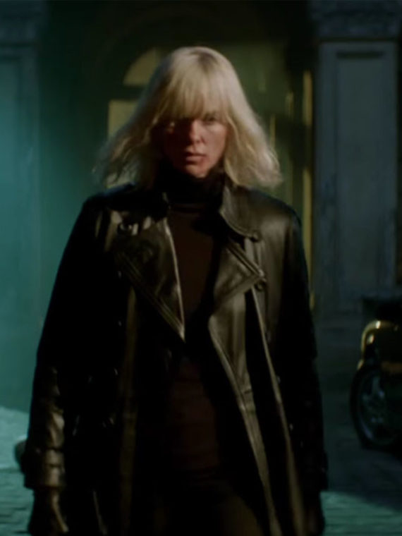 Charlize Theron Black Coat By Atomic Blonde Movie