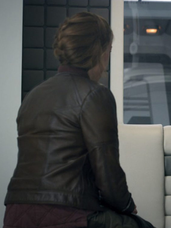 Lost in Space Molly Parker Brown Jacket - Image 3