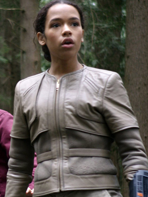 Lost in Space Taylor Russell Grey Jacket