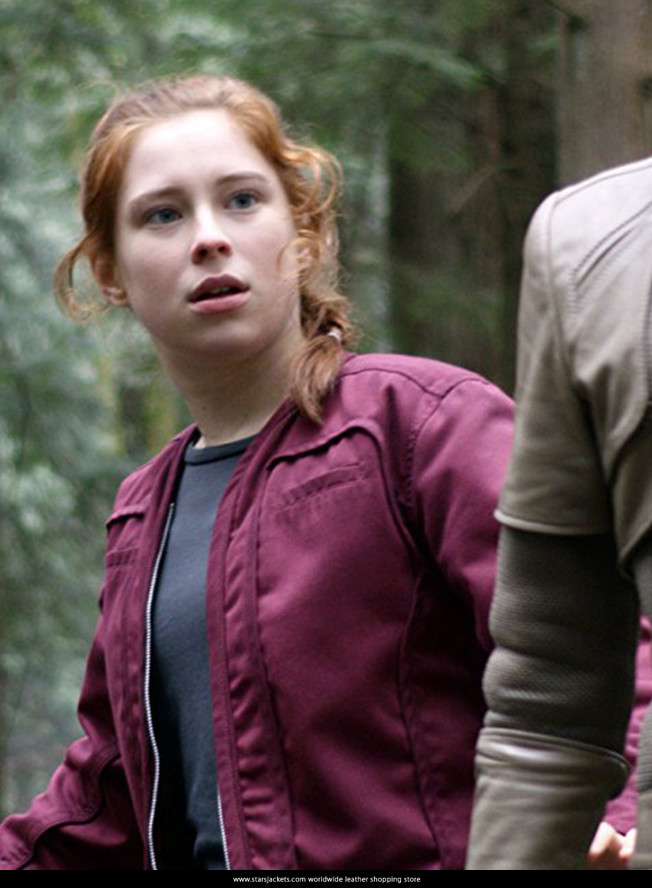 Mina Sundwall Red Jacket in Lost in Space