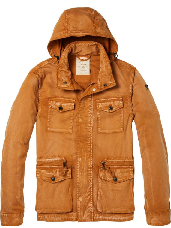 Spray Washed Brown Field Jacket