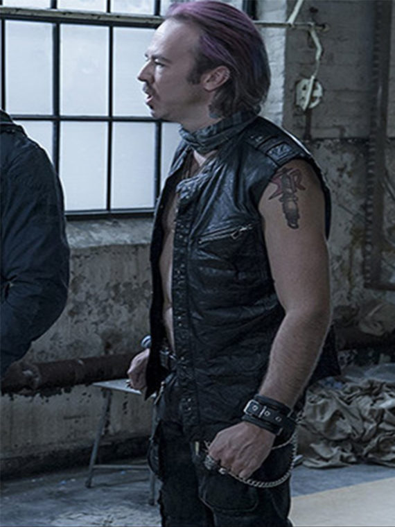 Kick Gurry Black Leather Vest