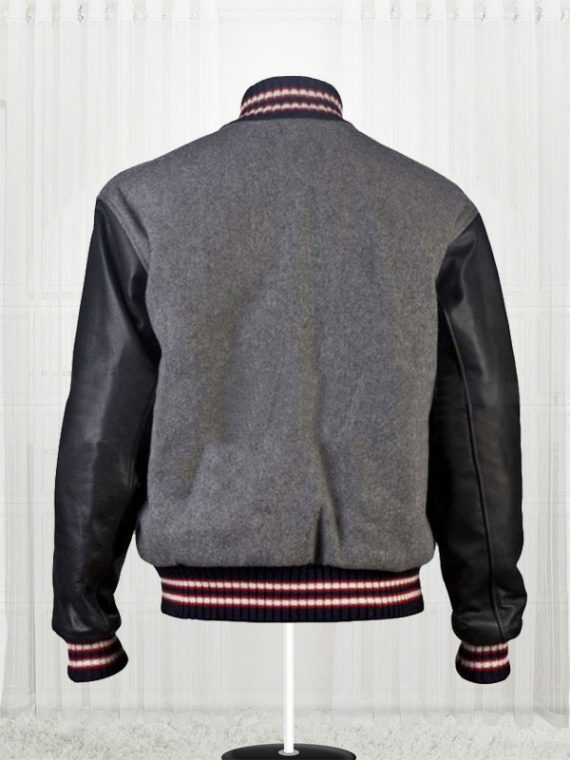 Andrew Garfield Varsity Bomber Wool Jackets