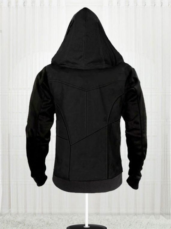 Assassins Creed Movie Callum Lynch Black Leather Hoodie