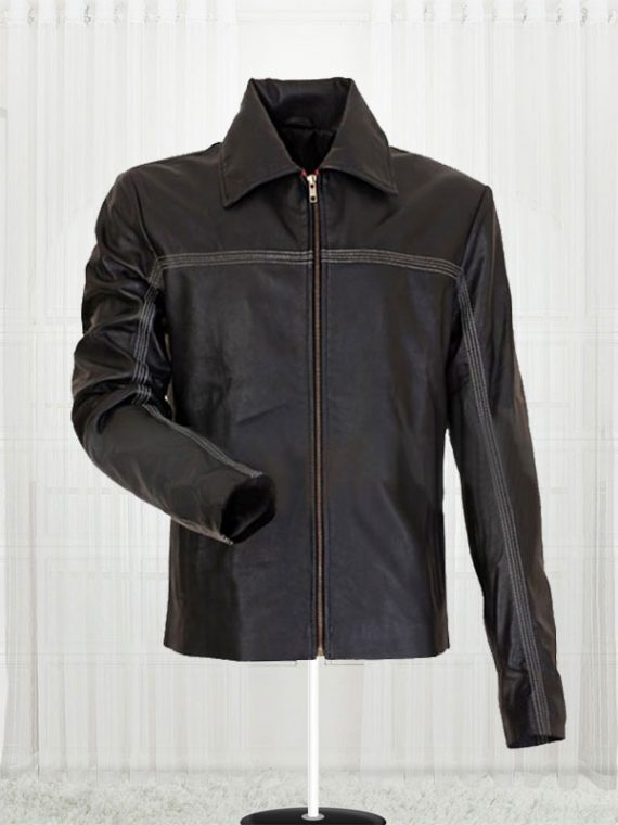 Bond 007 For Men's Black Leather Jacket