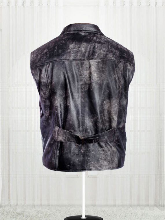 Cowboy Distressed Stylish Black Vests