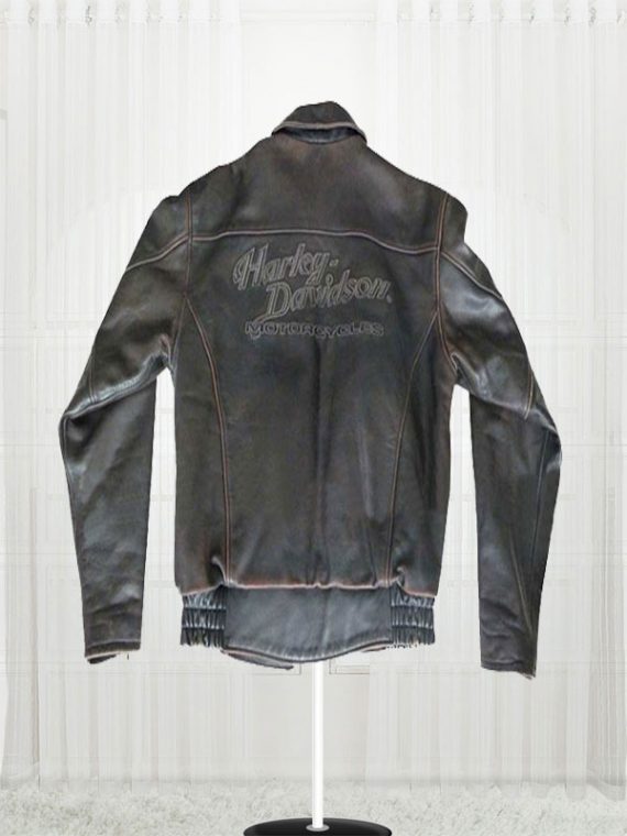 Harley Davidson Distressed Brown Biker Motorcycle Jacket