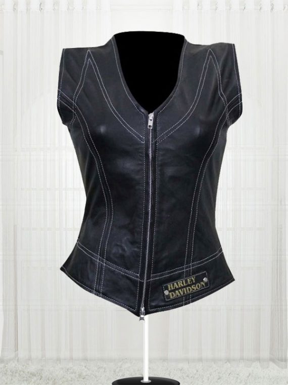 Harley Davidson Women's Great Fashion Design Leather Vest