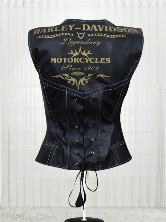 Harley Davidson Women's Great Fashion Design Leather Vests