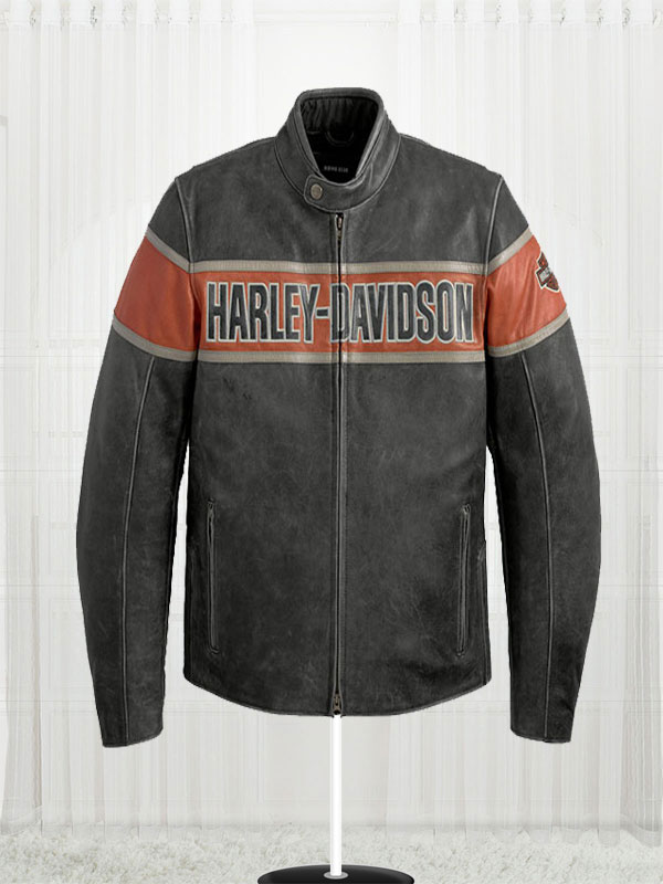 Mens Victory Harley Davidson Lane Leather Jacket