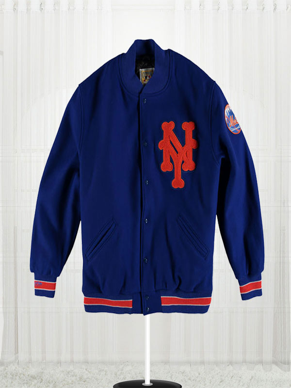 Mitchell & Ness New York Mets Royal Varsity Jacket