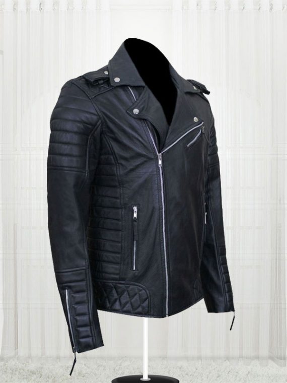 Prestige Homme MR18 Kay Michael Quilted Black Biker Jackets