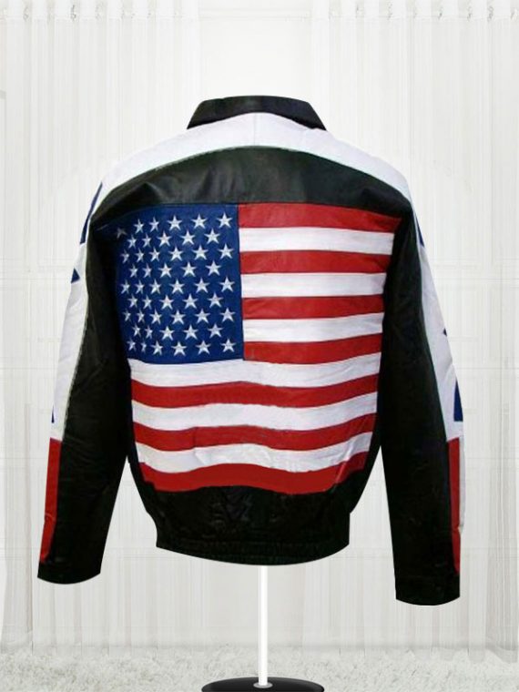 Shirt Collar Flag Leather Jackets