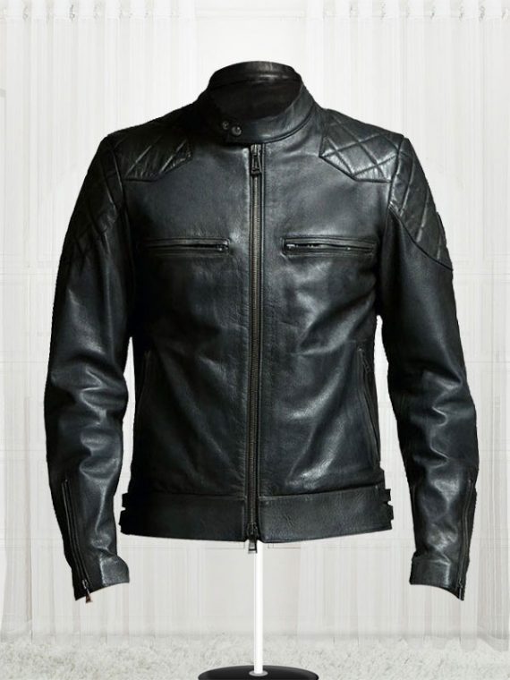 Spotless David Beckham Men's Black Leather Jacket