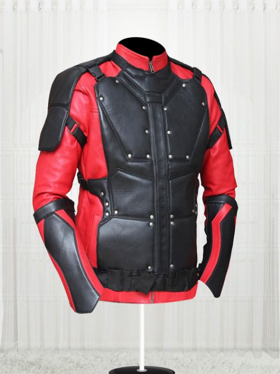 Suicide Squad Will Smith Red And Black Celebrity Jacket