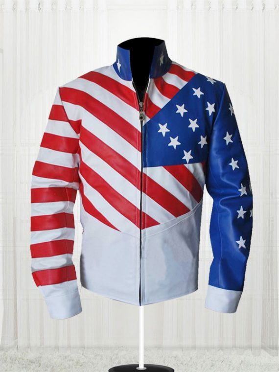 Vanilla Ice American Flag Leather Jackets