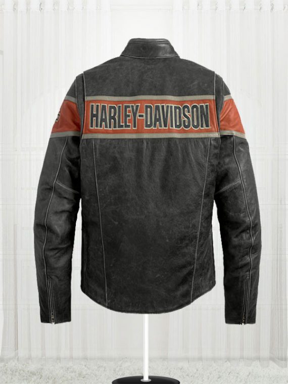 Victory Harley Davidson Lane black Leather Jacket