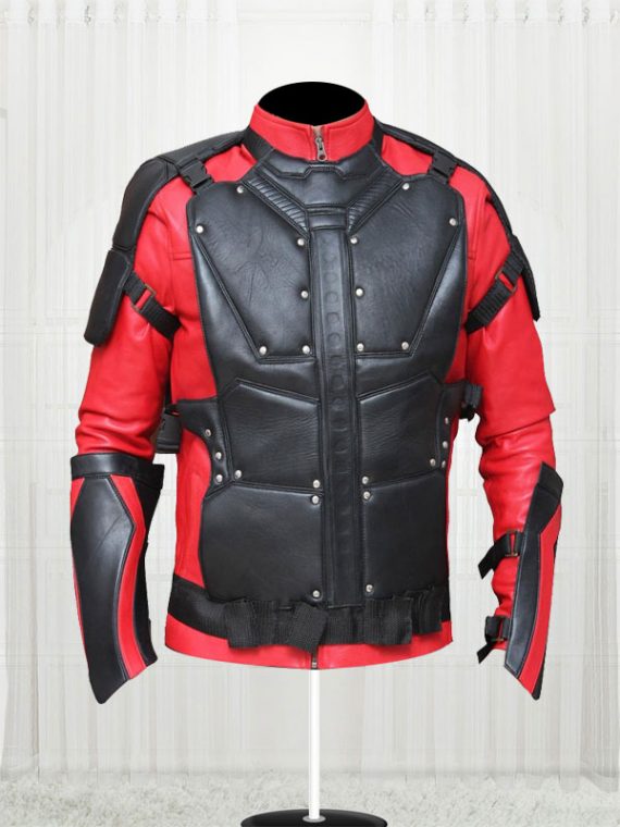 Will Smith Red And Black Leather Jacket