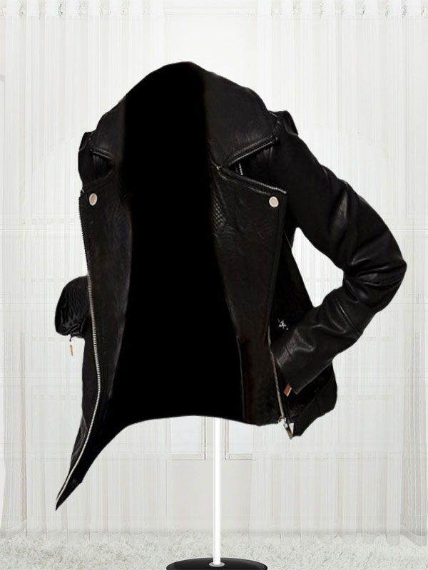 Women's Slim Fit Biker Black Stylish Jacket