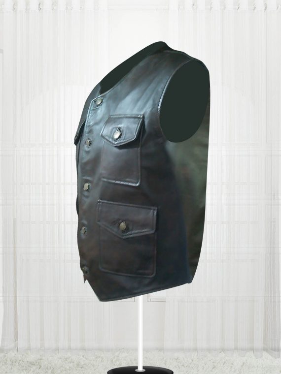 Genuine Lambskin Cargo Brown Vests