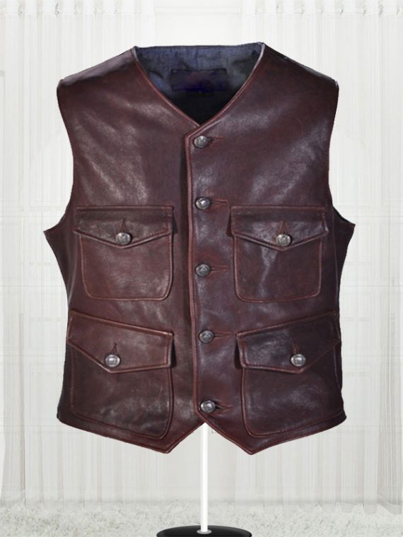 Men's Genuine Lambskin Cargo Vest