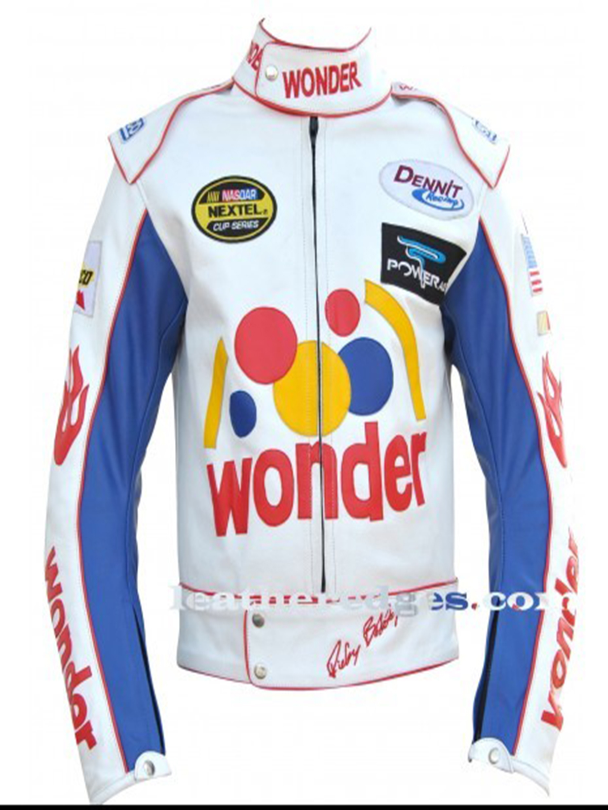 Talladega Nights Ricky Bobby Wonder Racing Leather Jacket