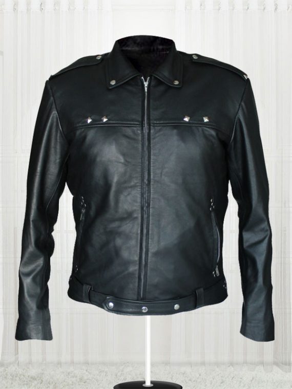 Aaron Paul A Long Way Down Black Leather Jacket