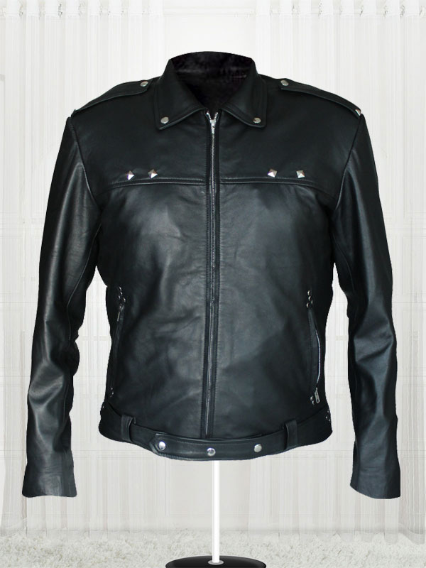 Aaron Paul A Long Way Down Black Leather Jacket