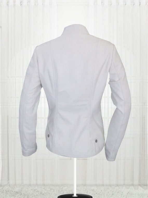 Anne Hathaway Get Smart White Leather Jackets