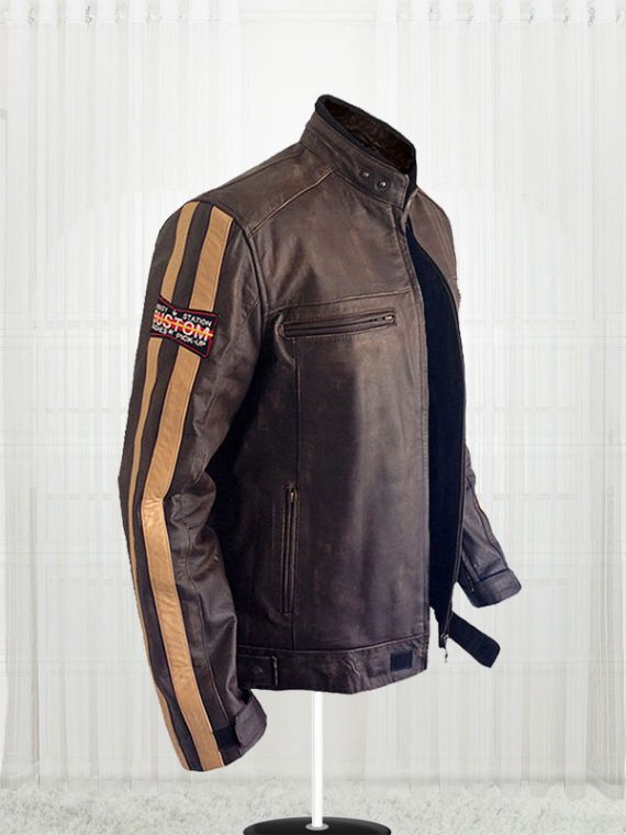 Biker Retro Racing Richa Dark Brown Leather Jackets