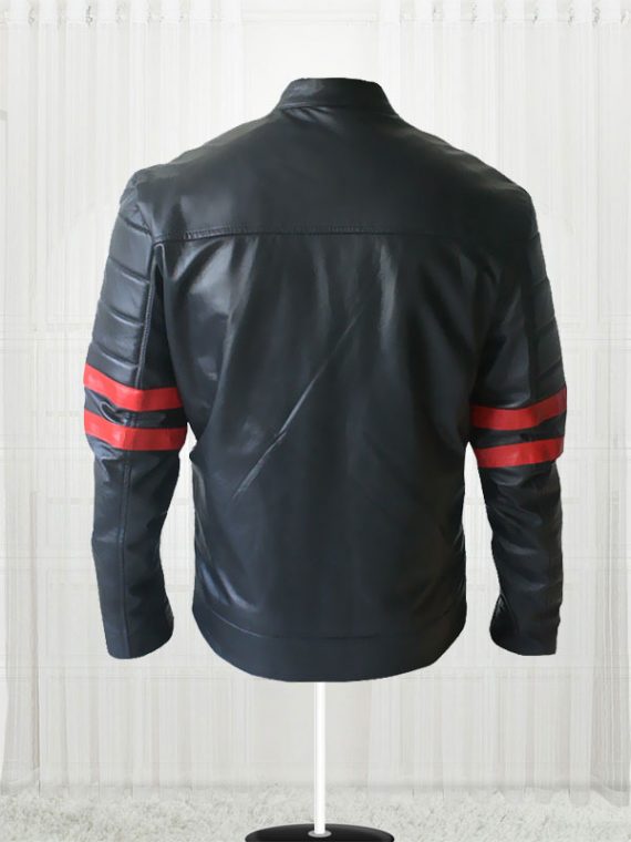 Brad Pitt Black and Red Leather Fight Club Jackets