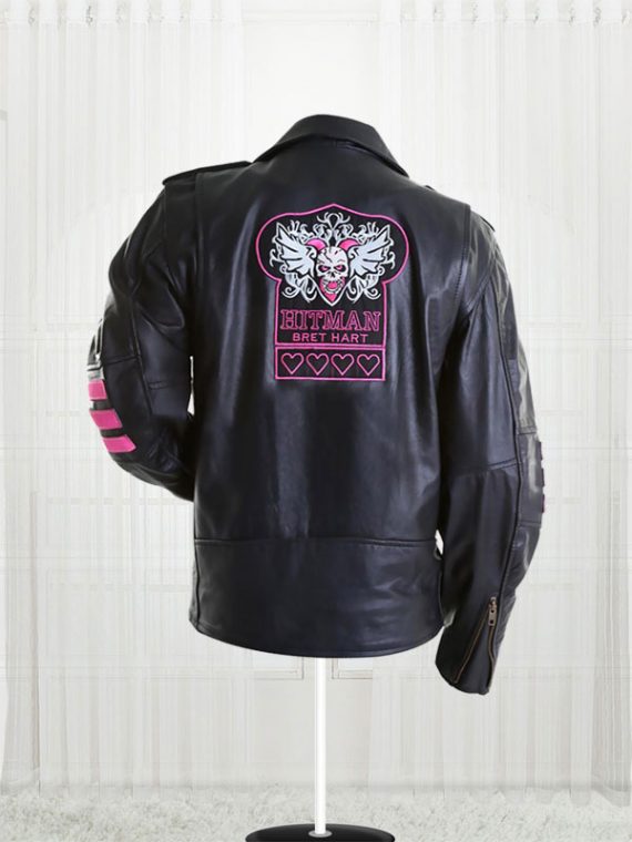 Bret The Hitman Hart WWE Real Leather Jacket