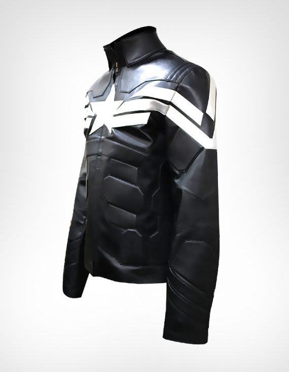 Captain America Winter Soldier Black Leather Jackets