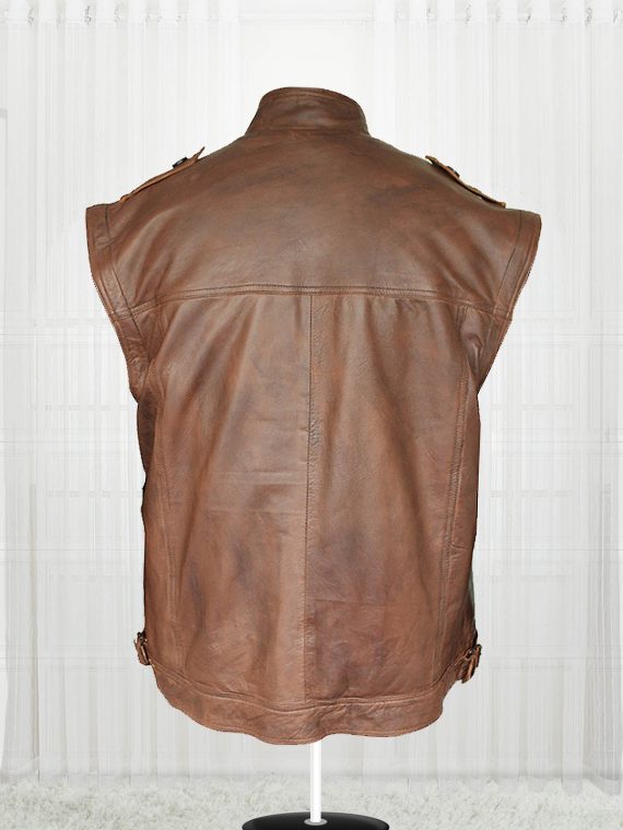 Defiance Grant Bowler Remarkable Leather Men's Trench Vest Coat