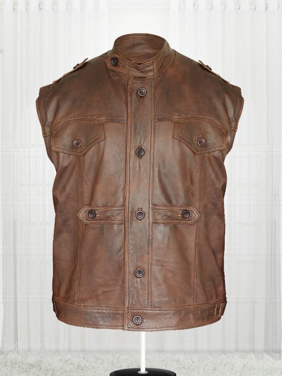 Defiance Grant Bowler Remarkable Leather Men's Trench Vest Coats