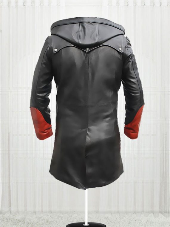 Devil May Cry Red & Black Cowhide leather Jacket