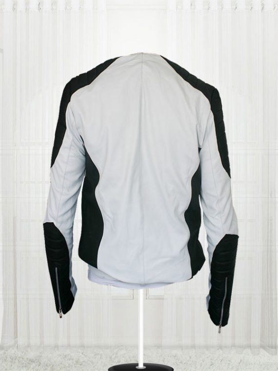 Justin Bieber Caesars Palace leather White jacket