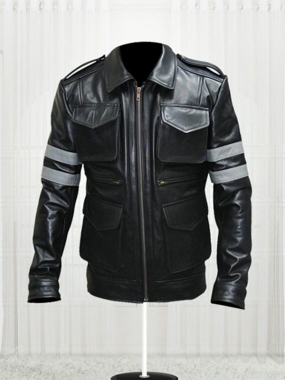 Leon Kennedy Game Resident Evil 6 Leather black Jackets