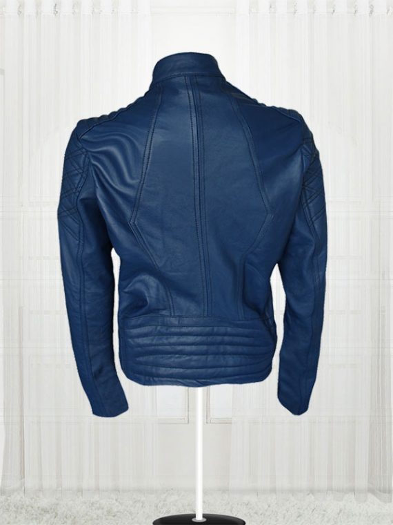 London Studio Susanna Reid Blue leather Jackets