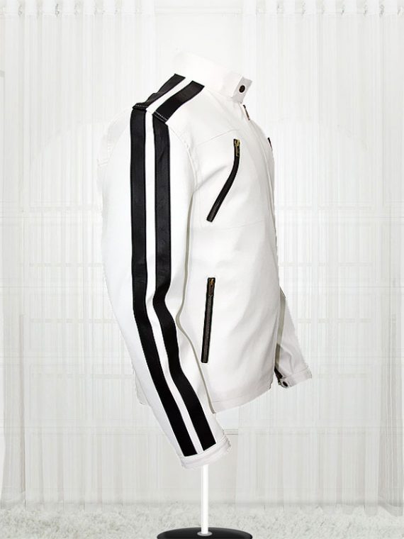 Need For Speed White Leather Jacket