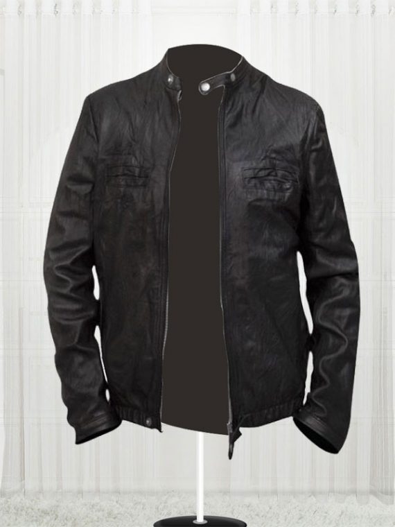 Oblow 17 Again Zac Efron Black Leather Jackets For Men