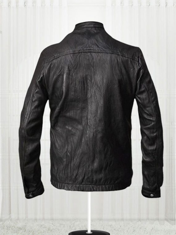 Oblow 17 Again Zac Efron Black Leather Jackets For Mens