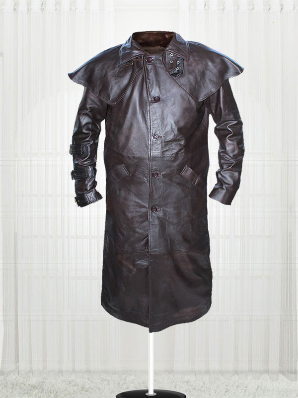 Real leather Ron Perlman Hellboy coat jacket