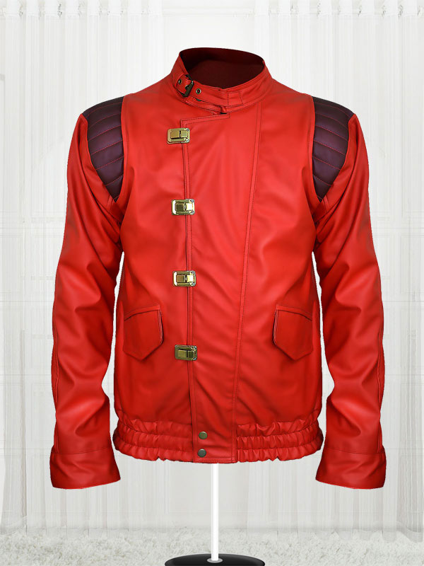 Red Akira Kaneda Leather Jacket for Mens