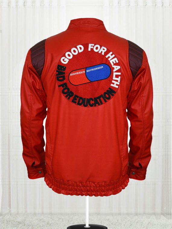 Red Akira Kaneda Leather Jackets for Mens