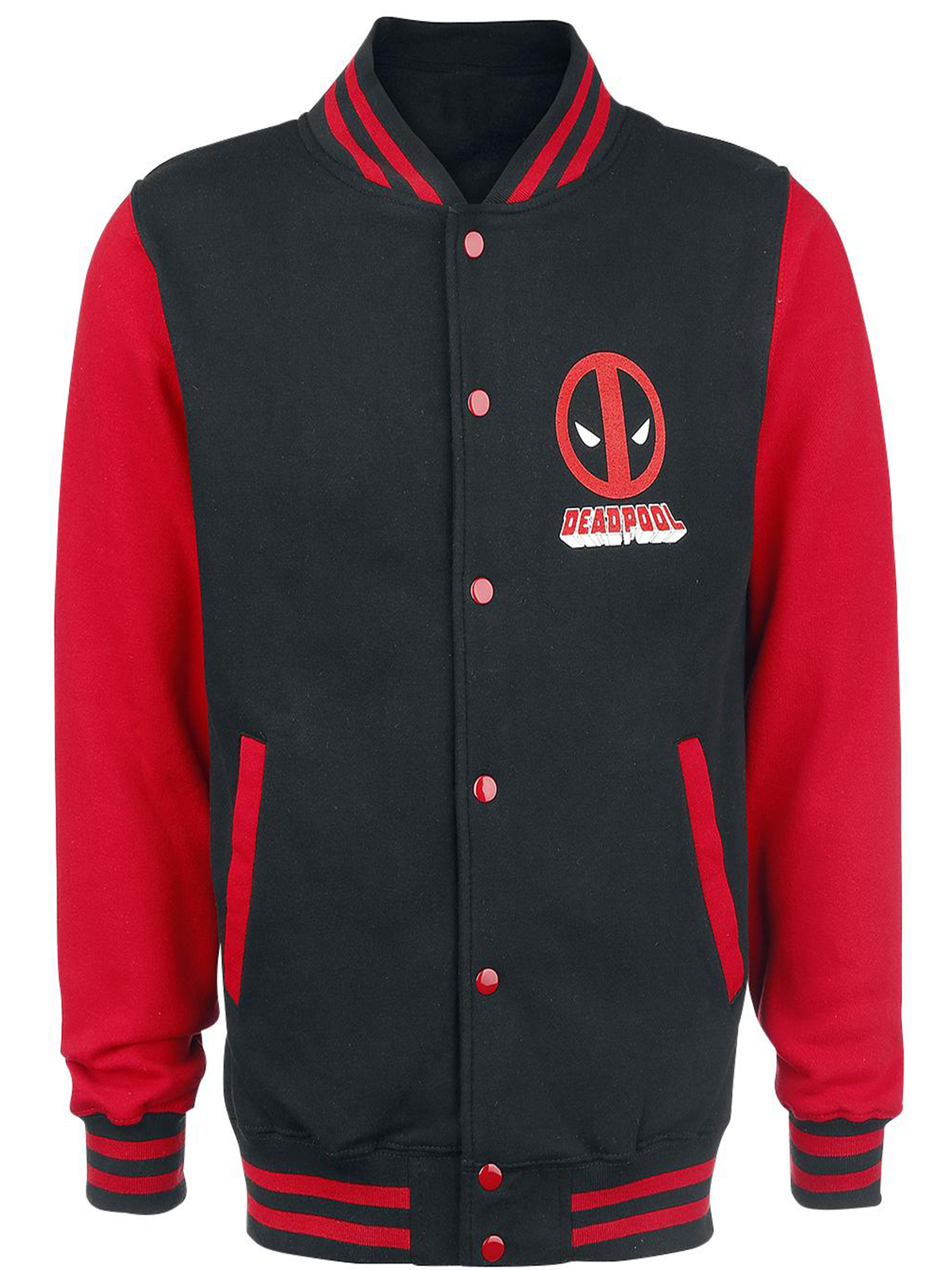 Varsity Style Deadpool Black Jacket