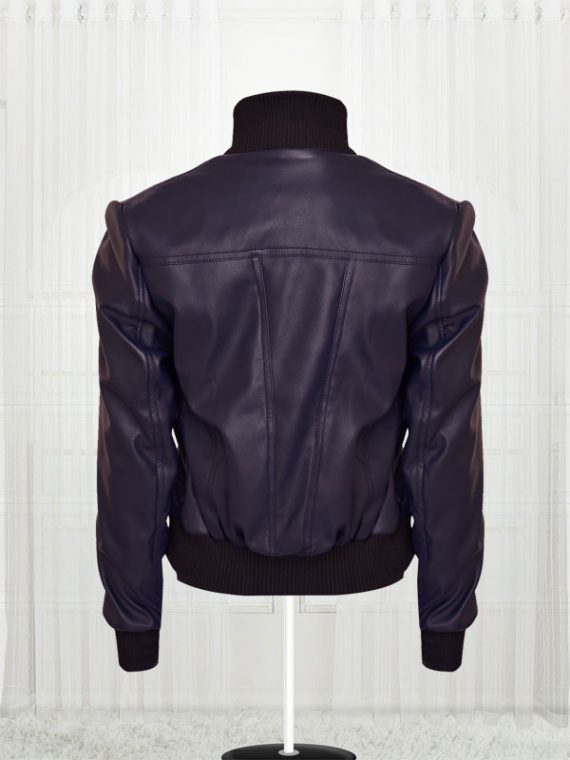 Rose Taylor Blue Bomber Leather Jackets