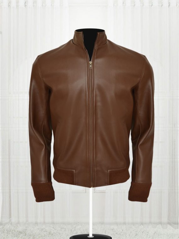 Ryan Reynolds Brown Colored Leather Jacket